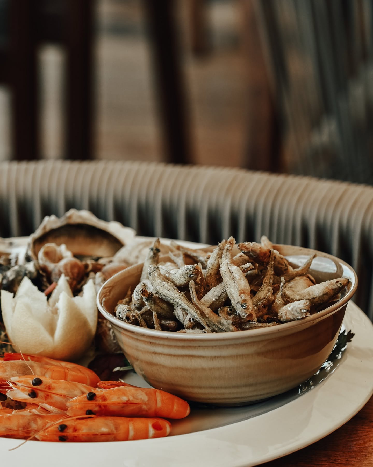 Assiette de fruits de mer et friture